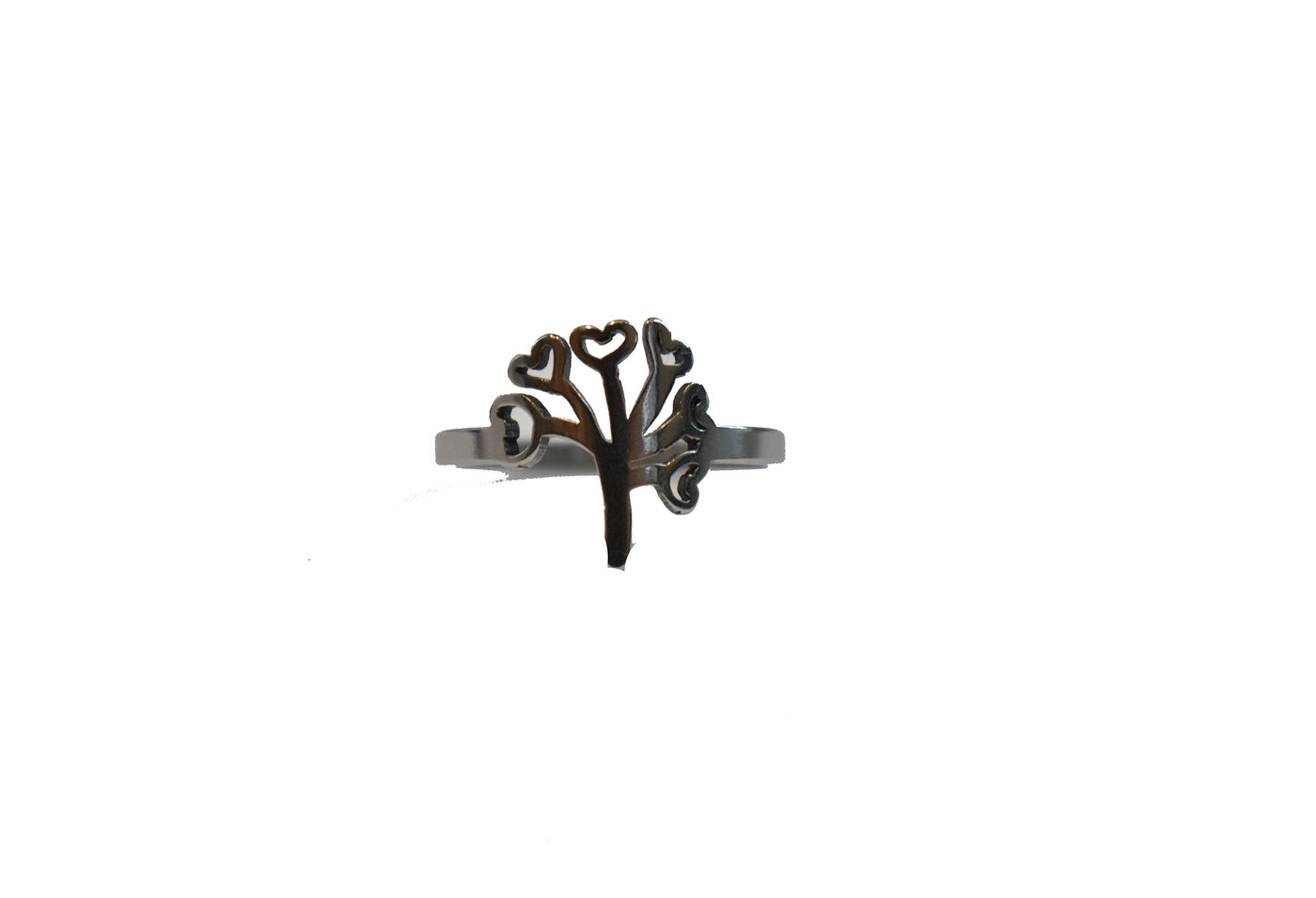 Anillo acero quirúrgico forma de árbol (varios tamaños)